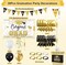 38-Piece Graduation Party Decorations Set 2026 – Congrats Grad Banner, Black & Gold Graduation Balloons, Backdrop & Giant Bow Foil Balloons, Class of 2026 Graduation Party Supplies for High School & College Celebrations